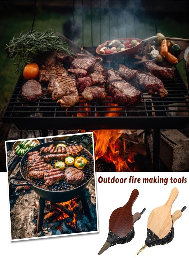 Barydat منفاخ مدفأة يدوي كبير من قطعتين من باريدات، فوهة مصبوبة، مناسب للاستخدام الخارجي، مثالي لحفرة النار، مزود بحزام، مناسب للحديقة والمنزل والشواء والتخييم والمداخن وأدوات الشواء. - Image 5