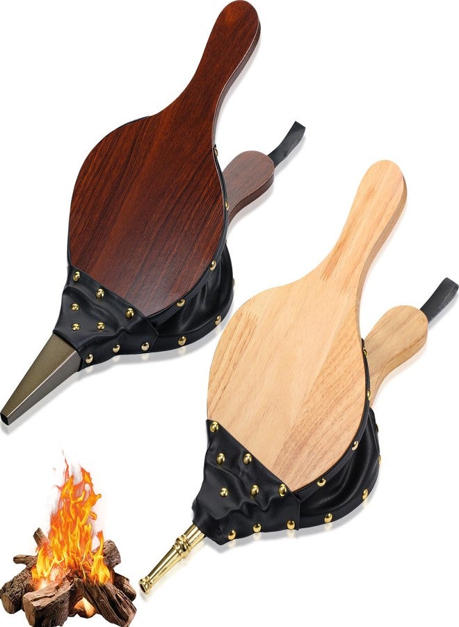 Barydat منفاخ مدفأة يدوي كبير من قطعتين من باريدات، فوهة مصبوبة، مناسب للاستخدام الخارجي، مثالي لحفرة النار، مزود بحزام، مناسب للحديقة والمنزل والشواء والتخييم والمداخن وأدوات الشواء. - Image 1