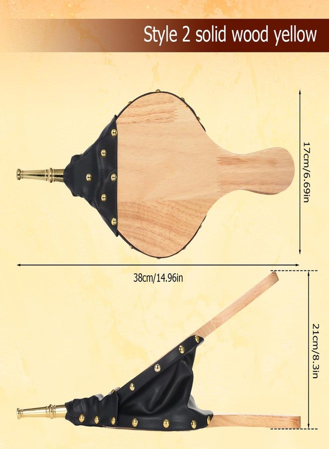 Barydat منفاخ مدفأة يدوي كبير من قطعتين من باريدات، فوهة مصبوبة، مناسب للاستخدام الخارجي، مثالي لحفرة النار، مزود بحزام، مناسب للحديقة والمنزل والشواء والتخييم والمداخن وأدوات الشواء. - Image 2