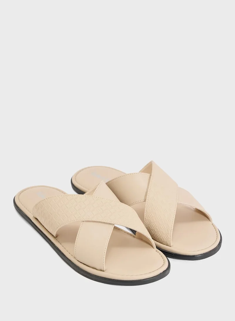 Robert Wood  Cross Strap Sandals for Men | Best Price UAE