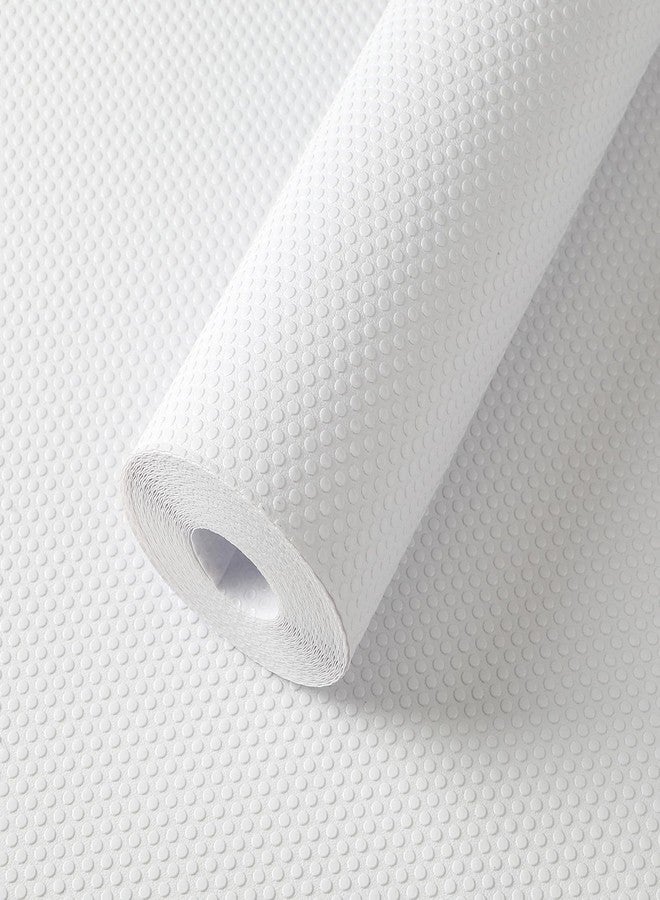 FLPMIX Shelf Liner for Kitchen Cabinets 16-inch: Waterproof Bathroom Drawer Mat 16" x 120 Inch White - Non-Adhesive Easy to Cut Eva Pantry Cupboard Liners for Shelves Dresser - Image 1