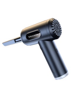 Moxedo 2 in 1 Cordless Air Duster 3 Gear Adjustable Portable Handheld Dual Mode Blowing and Vacuuming 50000 RMP with LED Light for Keyboard Cleaner, Computer and Car