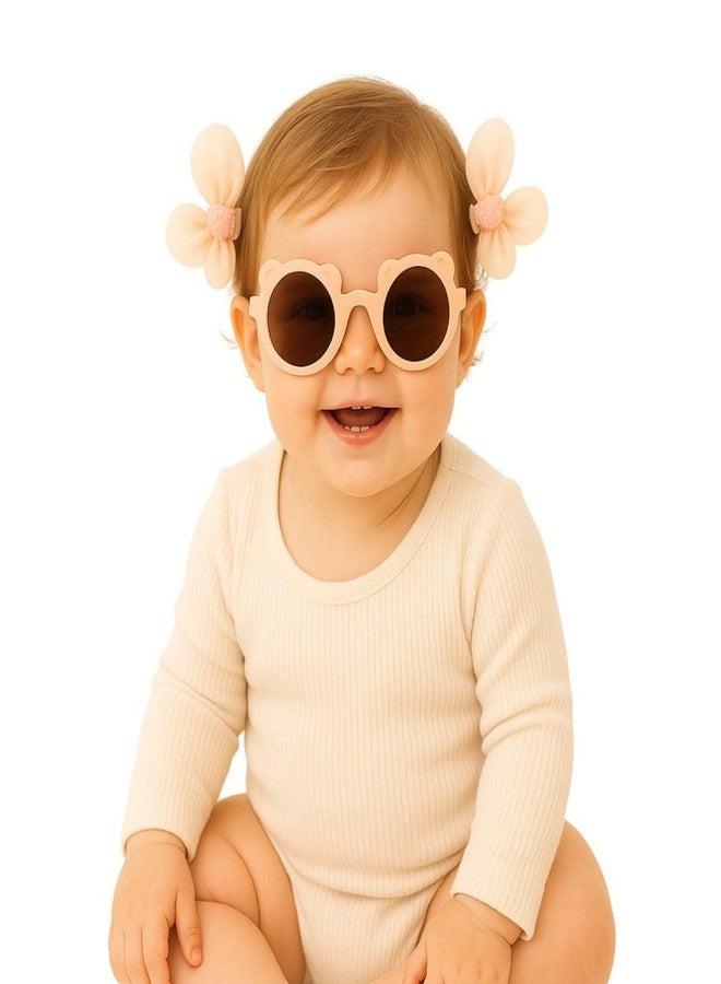 ANNACREATIONS Cute Hair Bow Clip with Sun Goggles Design for Kids - Fun Hair Accessory for Baby Boys & Baby Girls - Pack of 1 - Image 1