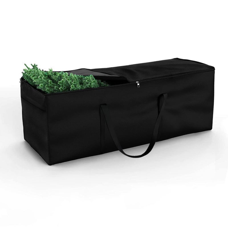 Dokon Christmas Tree Storage Bag Waterproof Heavy Duty Xmas Tree Storage Bags Fits Up to 75ft Tall Artificial Christmas Trees Garden Cushion Bag with Durable Handles Zipper 125x40x55cm Black
