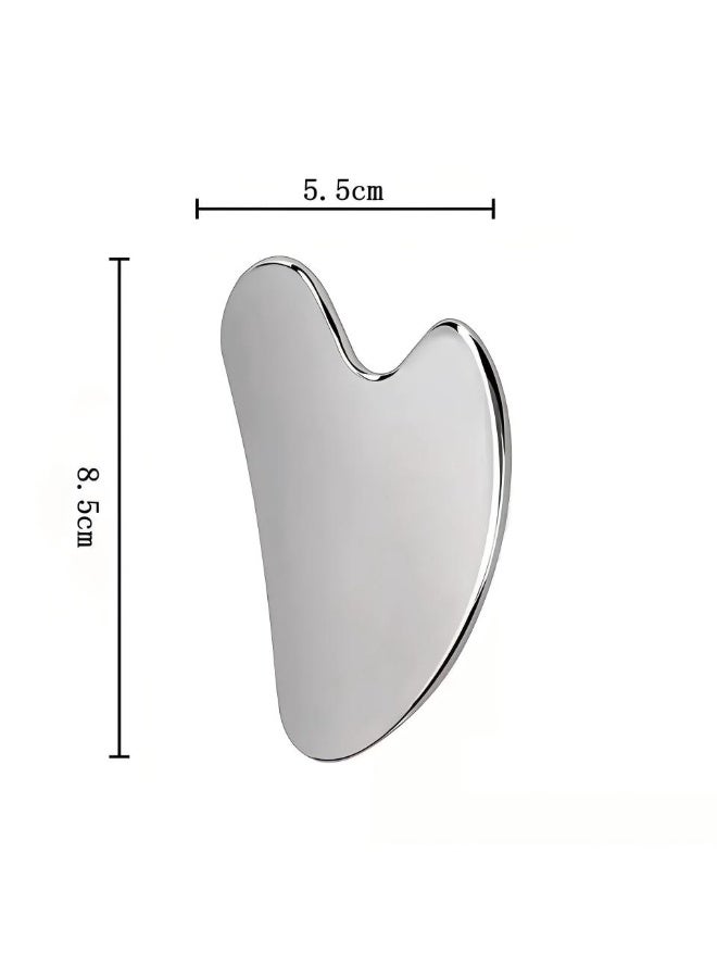 Gua Sha Stainless Steel Tool for Face, Massage Scraper for Facial Skin Care - Image 5