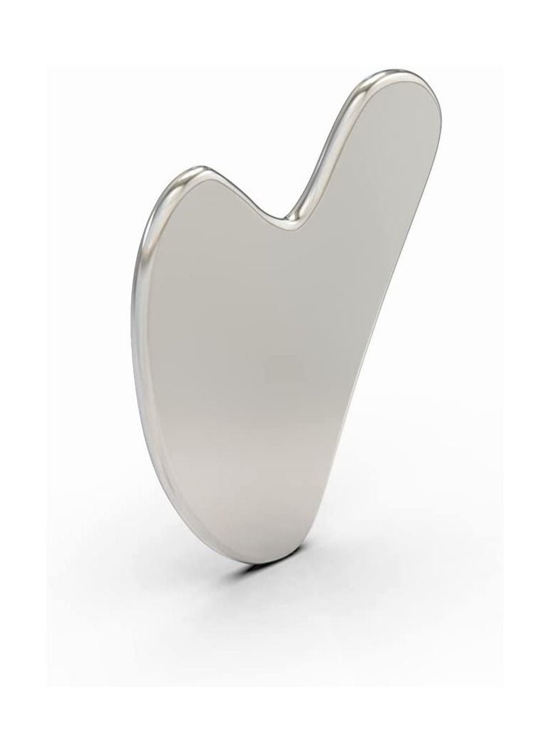 Gua Sha Stainless Steel Tool for Face, Massage Scraper for Facial Skin Care - Image 1