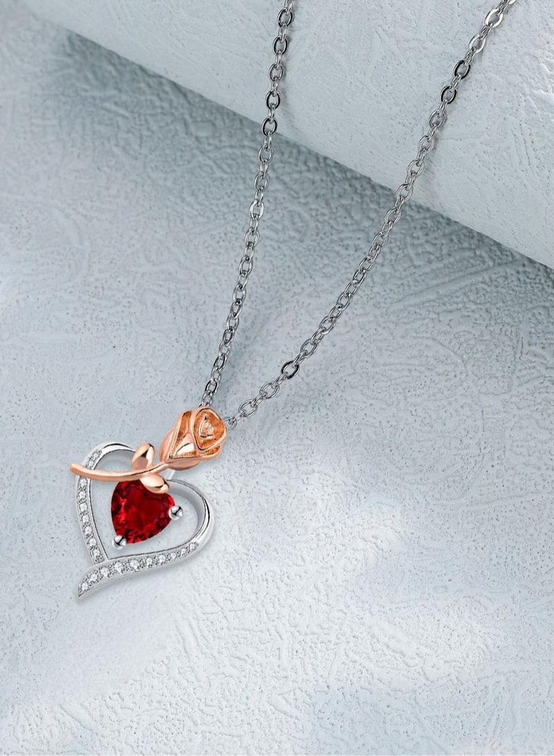 أنيقة القلب المحبة قلادة خمر قلادات المرأة - Image 1