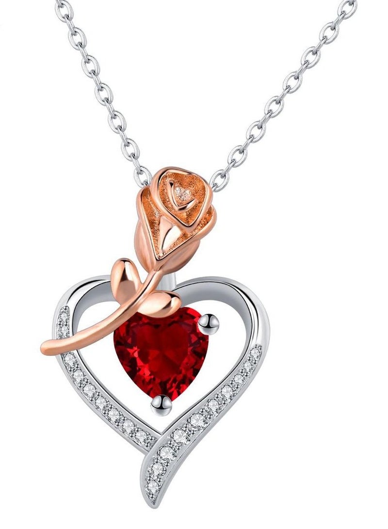 أنيقة القلب المحبة قلادة خمر قلادات المرأة - Image 2