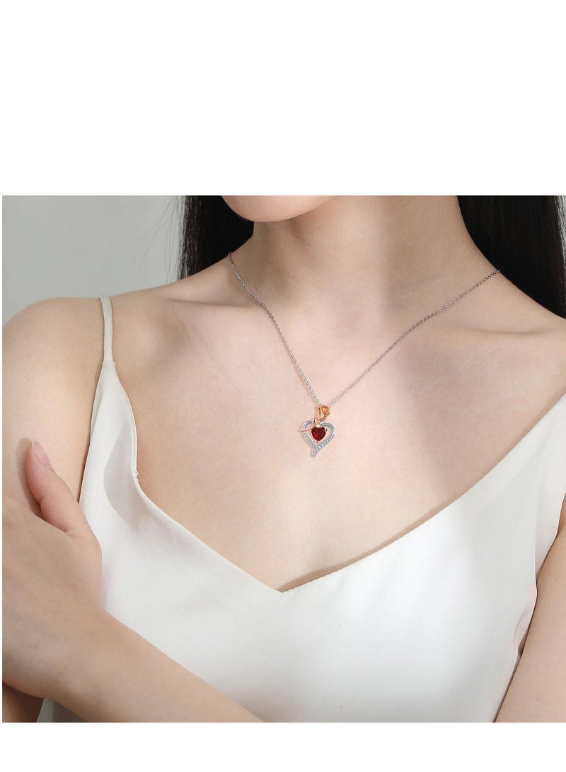 أنيقة القلب المحبة قلادة خمر قلادات المرأة - Image 4