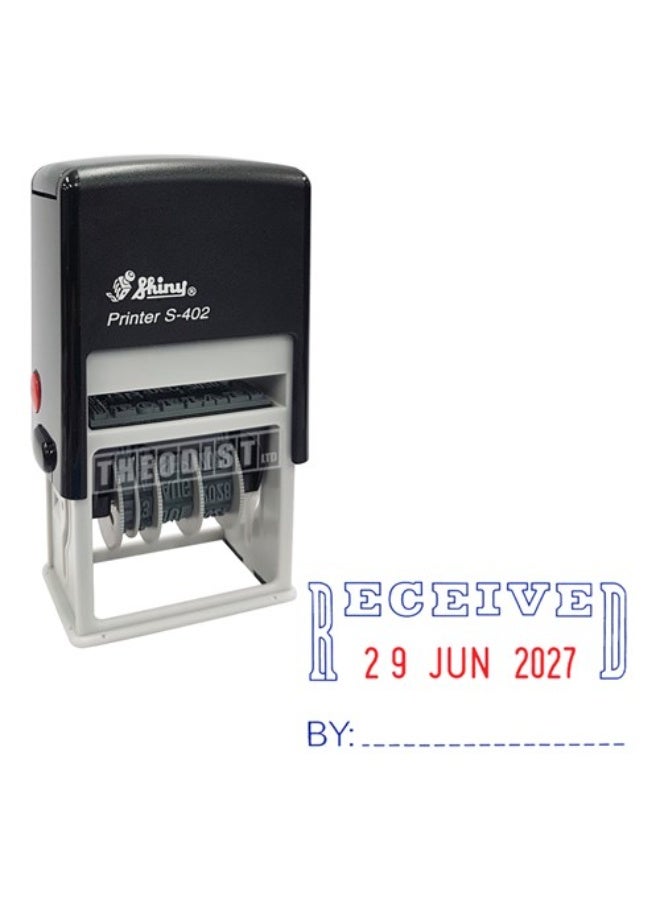 Shiny S402 "RECEIVED" with Date Pre-Inked Rubber Stamp