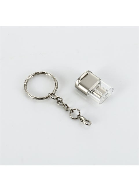 Applicable Private Mode Zinc Alloy Card Reader TF Card Reader Support Apple 15 Type-C Card Reader-Color:Silver With Chain (single Bag Packaging)