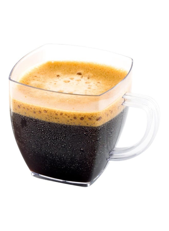 Restaurantware أكواب مربعة شفافة سعة 2 أونصة، 100 كوب قهوة بلاستيكي disposable - بلاستيك صلب، مع مقابض، أكواب إسبريسو مصغرة شفافة، للمناسبات، الحفلات، الزفاف، والمقاهي - Image 2