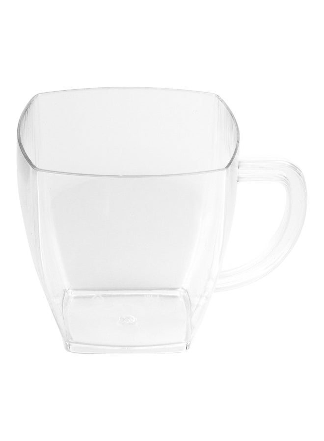 Restaurantware أكواب مربعة شفافة سعة 2 أونصة، 100 كوب قهوة بلاستيكي disposable - بلاستيك صلب، مع مقابض، أكواب إسبريسو مصغرة شفافة، للمناسبات، الحفلات، الزفاف، والمقاهي - Image 1