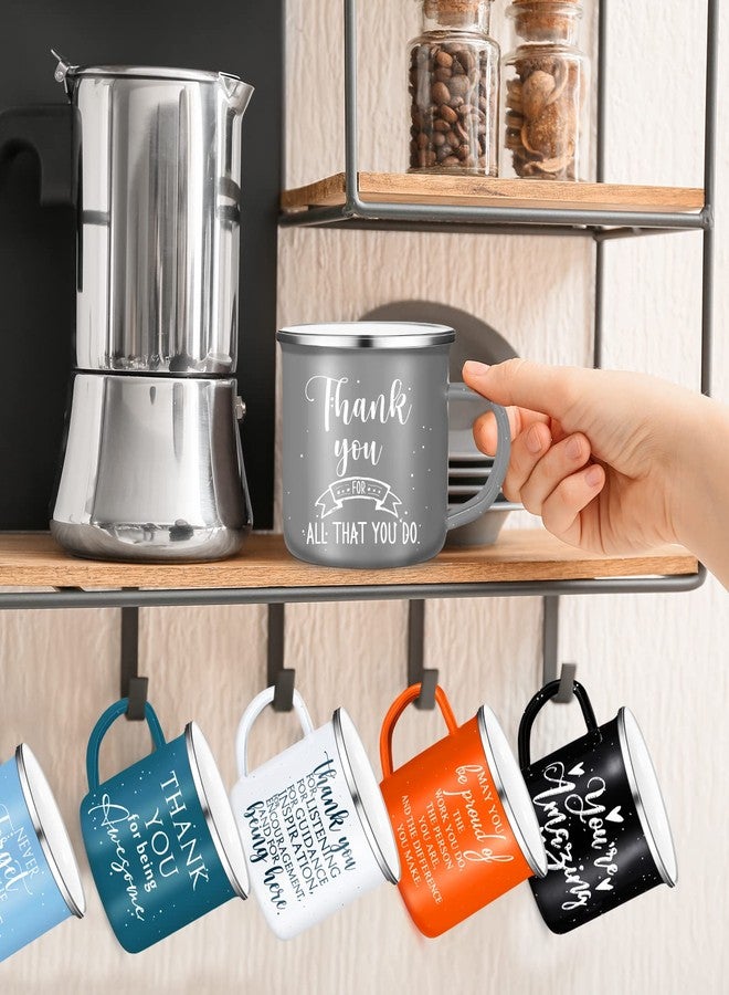 Sieral 6 Pcs Employee Appreciation Gifts Bulk Thank You Mugs 12 oz Inspirational Enamel Coffee Mugs Appreciation Gift for Graduation Nurse Teacher Volunteer Coworker Team Office Staff - Image 5