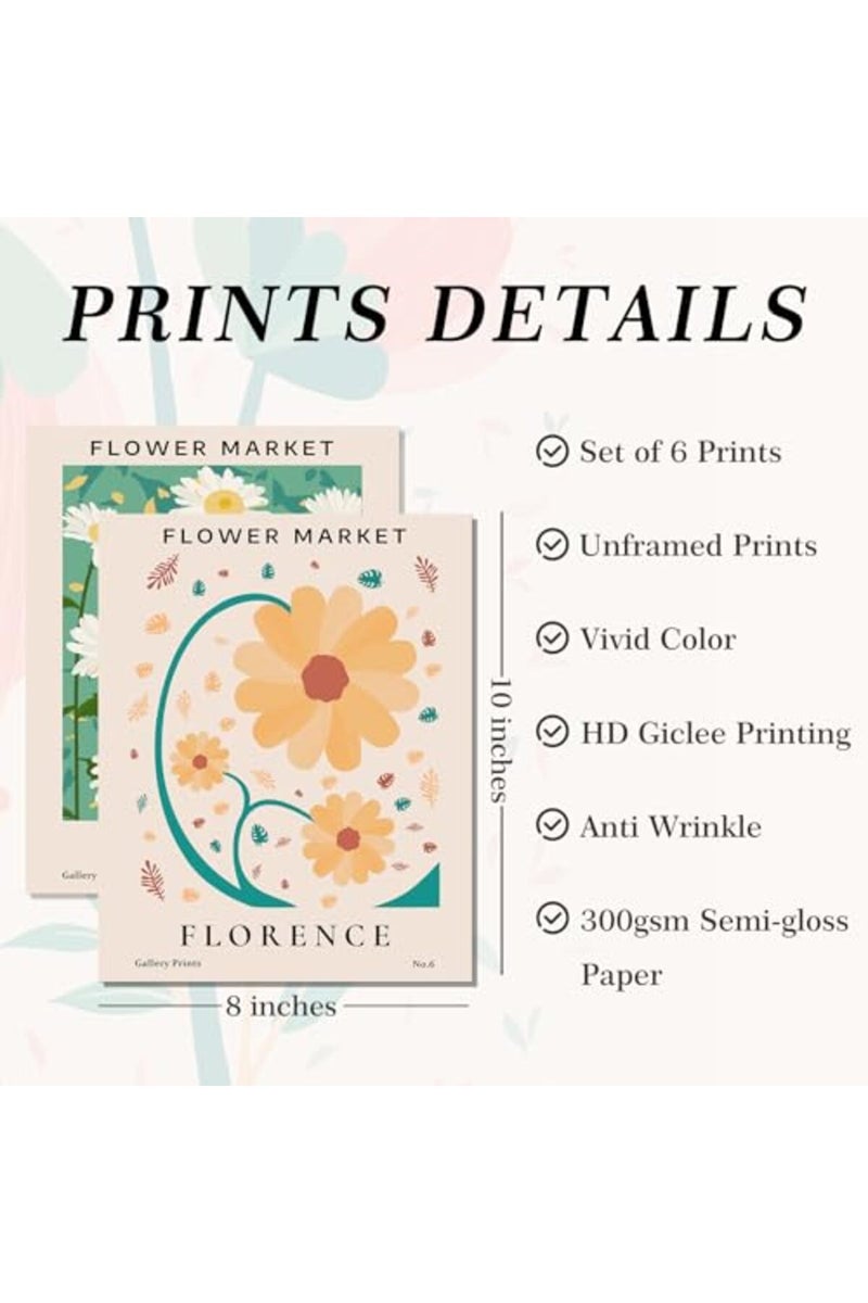 ARPEOTCY Flower Market Wall Art Prints Set - Image 4