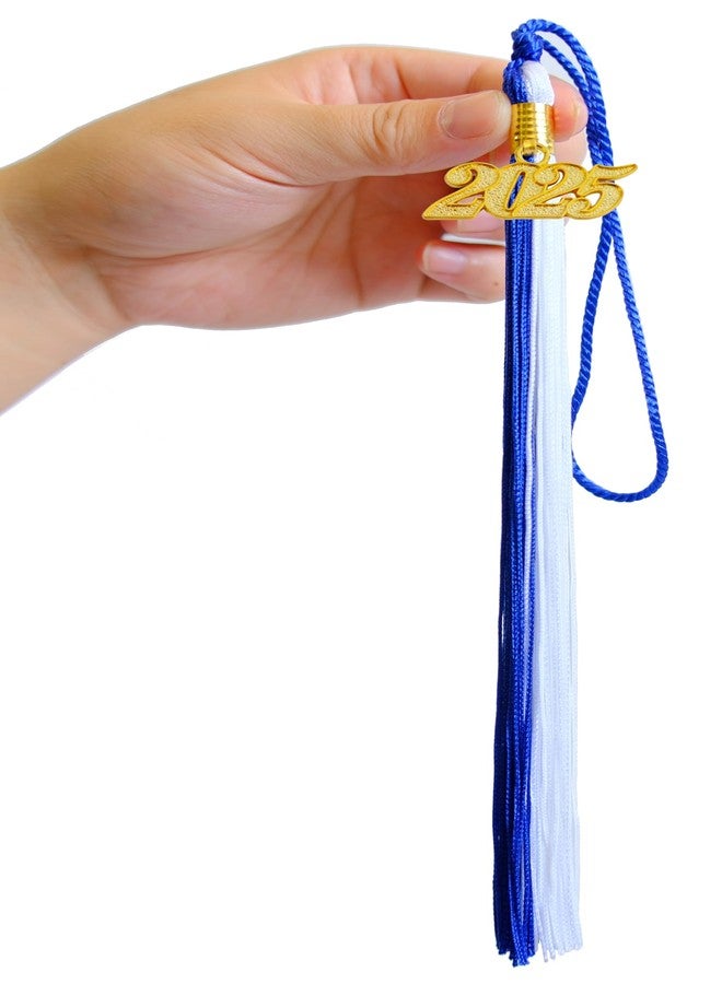 GRADFTY 2025 Tassel Graduation, Blue and White Tassel 2025 - Image 2