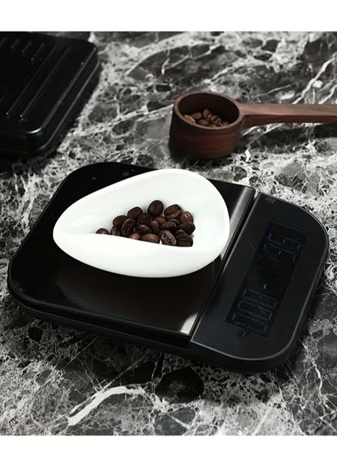 بريتيل صينية وزن الشاي والقهوة من السيراميك لون أبيض - Image 5