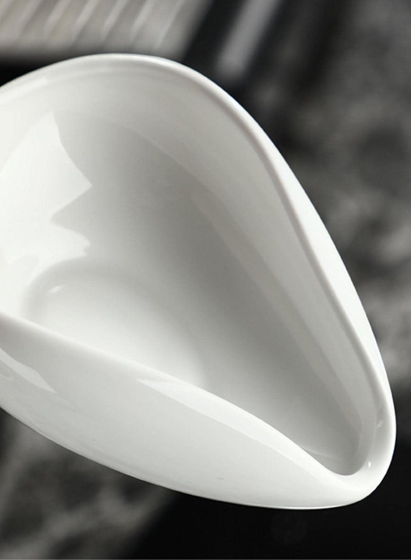 بريتيل صينية وزن الشاي والقهوة من السيراميك لون أبيض - Image 4