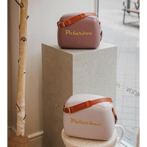 Polarbox حقيبة طعام باردة من بولار بوكس | صندوق غداء ريترو قابل لإعادة الاستخدام حقيبة غداء صغيرة عتيقة تشمل 2 حاويات طعام! الطعام والمشروبات للعمل والسفر والشاطئ والتخييم 6 لتر (ذهب لؤلؤي) - Image 2