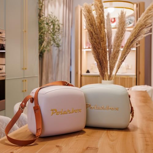 Polarbox حقيبة طعام باردة من بولار بوكس | صندوق غداء ريترو قابل لإعادة الاستخدام حقيبة غداء صغيرة عتيقة تشمل 2 حاويات طعام! الطعام والمشروبات للعمل والسفر والشاطئ والتخييم 6 لتر (ذهب لؤلؤي) - Image 4