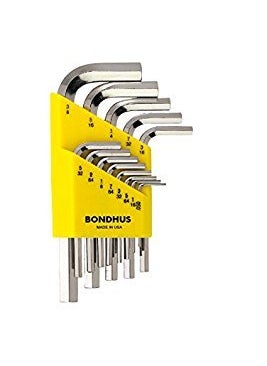 Bondhus Bondhus 16237 Set Of 13 Hex LWrenches With Briteguard Finish Short Length Sizes 05038Inch 