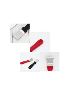 Spaceshoop 1 Piece Multi Purpose Kitchen Cleaning Spatula Hangable Stainless Steel Degreasing Shovel Gap Oil Stain Cleane Tool Suitable for Cleaning Refrigerator Ice Cubes and Kitchen Grease Straight Black  - Image 3
