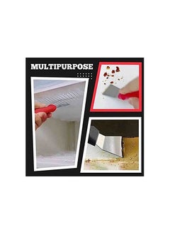 Spaceshoop 1 Piece Multi Purpose Kitchen Cleaning Spatula Hangable Stainless Steel Degreasing Shovel Gap Oil Stain Cleane Tool Suitable for Cleaning Refrigerator Ice Cubes and Kitchen Grease Straight Black  - Image 4