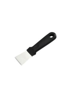 Spaceshoop 1 Piece Multi Purpose Kitchen Cleaning Spatula Hangable Stainless Steel Degreasing Shovel Gap Oil Stain Cleane Tool Suitable for Cleaning Refrigerator Ice Cubes and Kitchen Grease Straight Black  - Image 1