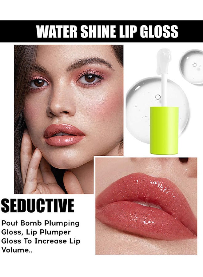 Maxfine Big Brush Head Lip Oil, Ultra-Hydrating And Nourishing, Smooth Glossy Finish Lip Glow Oil, Shiny And Vegan Tinted Lip Gloss, Non-Sticky Formula  - Image 4