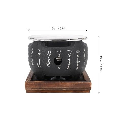 Bewinner Japanese Grill with Portable Round Design, BBQ Grill Food Charcoal Stove for Household Barbecue Tool - 2 Size Available (S) - Image 4