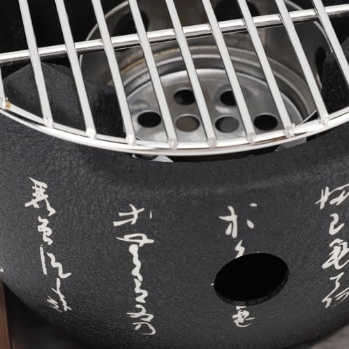 Bewinner Japanese Grill with Portable Round Design, BBQ Grill Food Charcoal Stove for Household Barbecue Tool - 2 Size Available (S) - Image 5