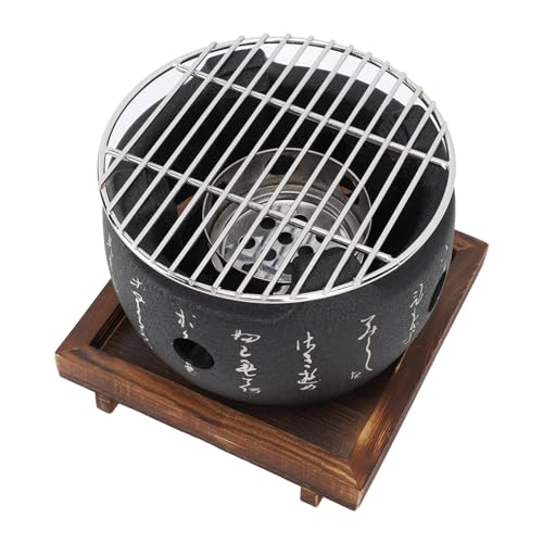 Bewinner Japanese Grill with Portable Round Design, BBQ Grill Food Charcoal Stove for Household Barbecue Tool - 2 Size Available (S) - Image 1