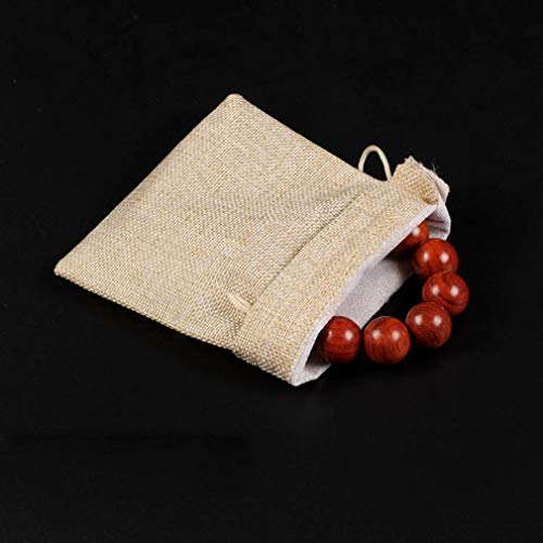 Hapdoo Lot of 50 Burlap Bags with Drawstring Gift Bags Jewelry Pouches Sacks for Wedding Party and DIY Craft, 5 x 3.5 Inches - Image 3