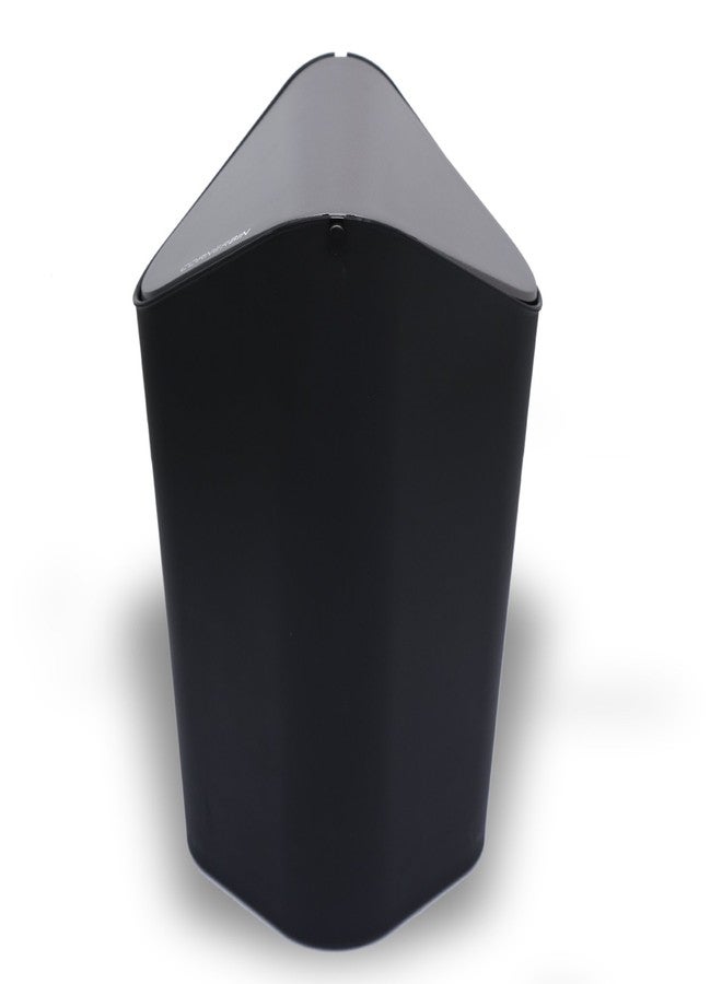 Jaypee Plus Corner Bin Garbage Bin Trash Can |Triangle Shape Dustbin For Home, Kitchen, Bathroom, Office, 9 Litre, Black - Image 2