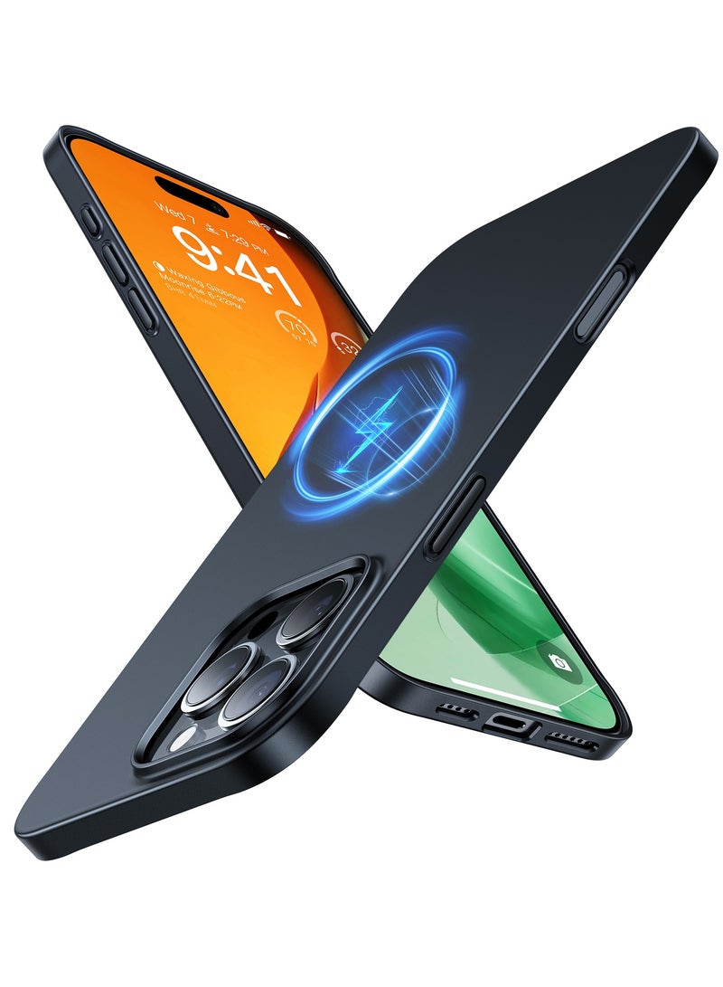 TORRAS Magnetic Slim Fit for iPhone 16 Pro Case 6.3 inch, Ultra-Thin 16 Pro Case Compatible with MagSafe, Lightweight Matte Anti-Scratch Hard PC Cover Phone Case for iPhone 16 Pro OriginFit, Black Black - Image 1