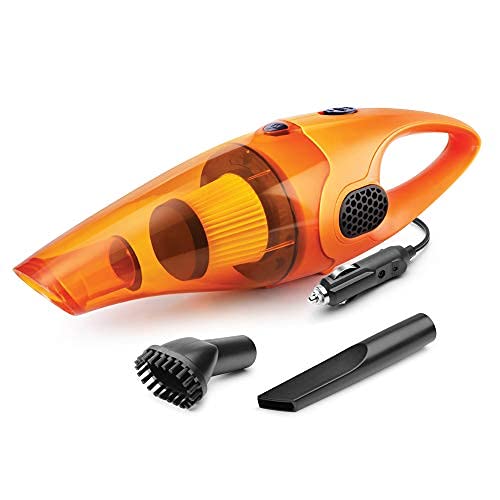 myTVS Pull Max High-Power Car Vacuum Cleaner, 100W Powerful Suction | 12V DC Portable Handheld Vacuum Wet & Dry Cleaning | Washable HEPA Filter | Multiple Accessories for Deep Cleaning, Long Wire TI-5 - Image 1