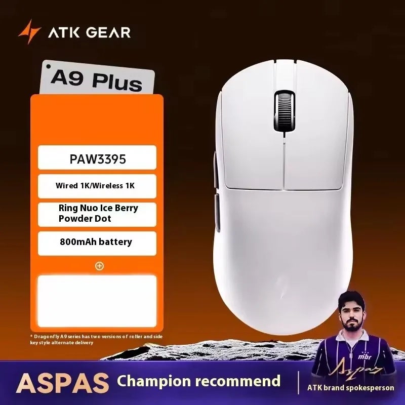اي تي كي ماوس ATK Dragonfly A9 Air Ultimate Plus Wireless Gaming Mouse PAW3955 Nordic 54L15 8K Tri-Mode Lightweight Esports - Image 1