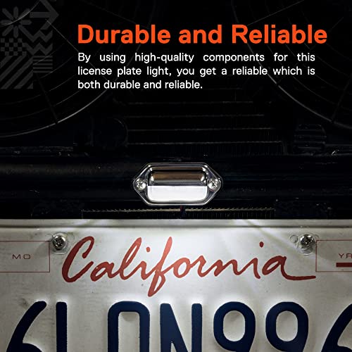 ONLINE LED STORE TRUE MODS 2pc Chrome Boat Trailer LED License Plate Lights [DOT FMVSS 108] [SAE L] [Surface Mount] [Waterproof] [12V DC] Universal Courtesy Step Tag Lamp for Auto Work Utility Flat Bed Semi Truck RV - Image 5