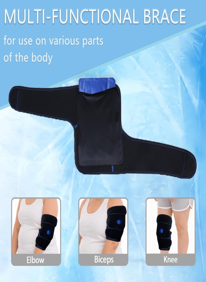 King Mills Plus Size Bicep Brace with Ice Pack, Ideally Used as Tricep Tendonitis Brace with Hot & Cold Therapy for Women and Men, Relieving Pains and Discomfort of Your Upper Arm. - Image 5