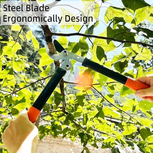 KLDOLLAR Loppers Tree Trimmer Branch Cutter with Powerful Gear Action, Super Pruner Tree Clippers Tree Pruner, Chops Thick Branches Ease, Sharp Steel Blade with 1.3 Inch Cutting Capacity(15 Inch) - Image 5
