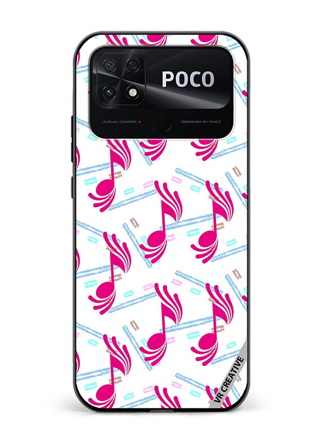 VR CREATIVE Protective Case Cover For Xiaomi Poco C40 Music Pattern Design Multicolour - Image 1