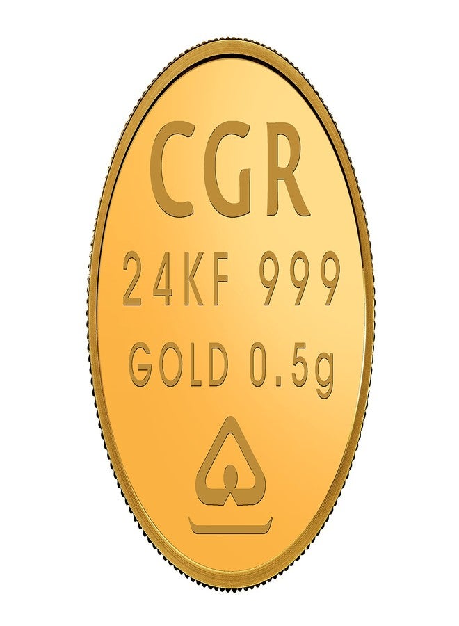 سي جي ار CGR 24K (999+) 0.5 جرام عملة ذهبية مميزة BIS - Image 1