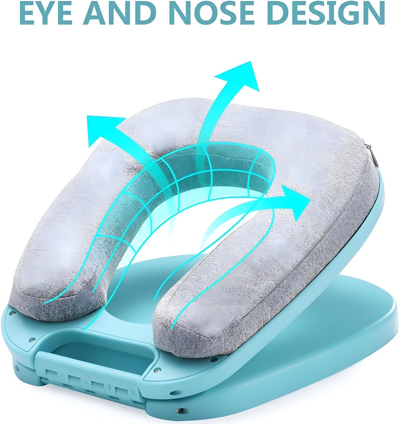 DeskDream - Portable nap pillow for work or school environments, combining soft rebound foam, breathable fabric, and ergonomic contour to ease neck pressure and enhance comfort Color as shown - Image 3