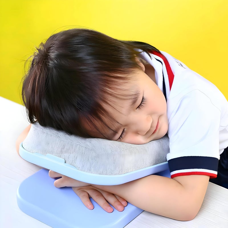 DeskDream - Portable nap pillow for work or school environments, combining soft rebound foam, breathable fabric, and ergonomic contour to ease neck pressure and enhance comfort Color as shown - Image 1