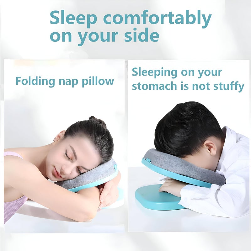 DeskDream - Portable nap pillow for work or school environments, combining soft rebound foam, breathable fabric, and ergonomic contour to ease neck pressure and enhance comfort Color as shown - Image 5