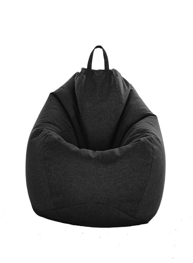 ChenLee Stuffed Animal Storage Bean Bag Cover (No Filler) Extra Soft Beanbag Seat Chair Covers-Cotton Linen Memory Foam Beanbag Replacement Cover for Adults Children without Filling - Image 1