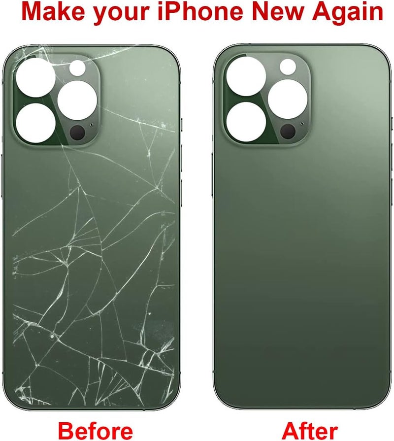 Perzework Rear Back Glass Replacement for iPhone 13 pro 6.1 inch All Carriers with Professional Repair Tool Kits (Alpine Green) - Image 5