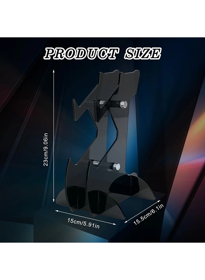 شيبشيب حامل ذراع تحكم بطبقتين، رف لحامل ذراع التحكم وحامل سماعات للأجهزة Xbox Series X S / Xbox One / PS5 / PS4 / نينتندو سويتش / الكمبيوتر الشخصي / السماعات، منظم شامل لإكسسوارات ألعاب الفيديو. - Image 3