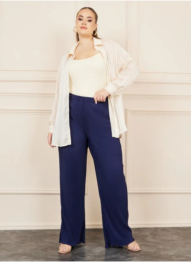 ستايلي Plisse Relaxed Fit Pant