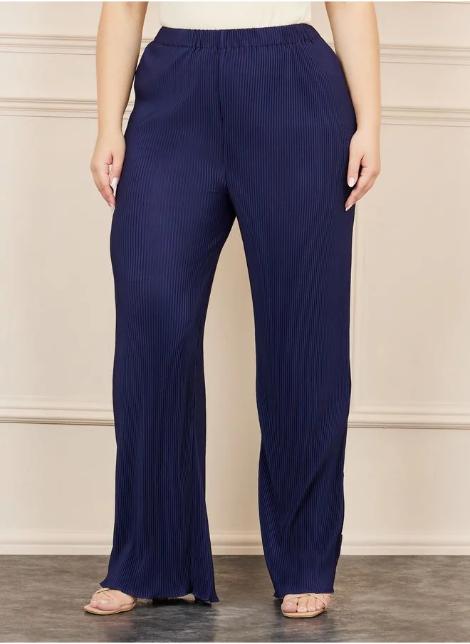 Styli Plisse Relaxed Fit Pant